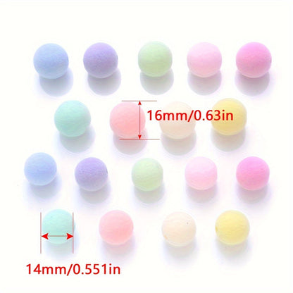 Flocking Pompom Acrylic Beads