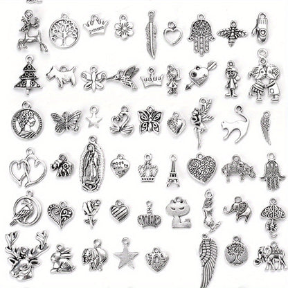 Vintage Silver Charm Beads Set