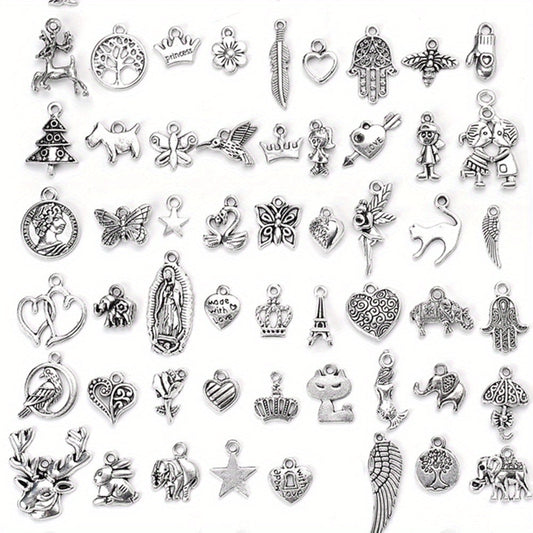 Vintage Silver Charm Beads Set