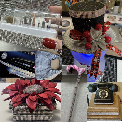 Self-Adhesive Rhinestone Trim Ribbon Set