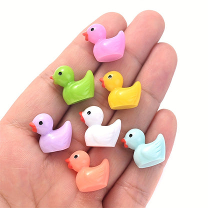Solid Color Duck Resin Beads