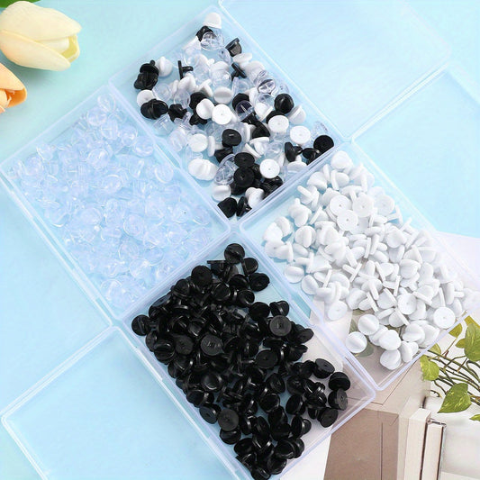 Round Plastic Butterfly Pin Backs
