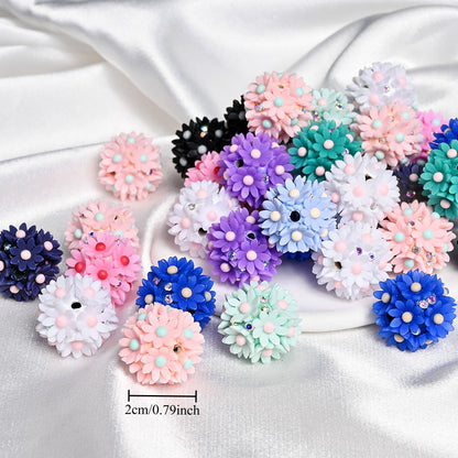 20 mm Resin Flower Beads