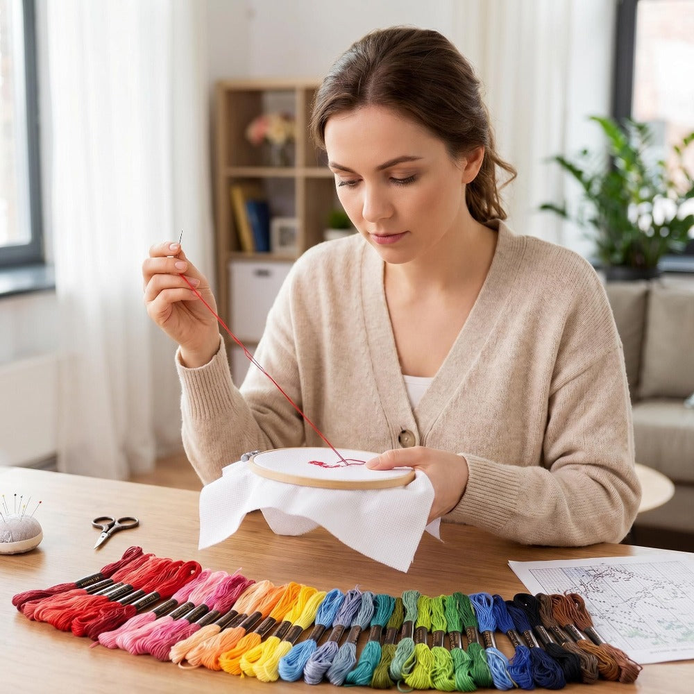 1000PCS Multicolor Embroidery Thread Set