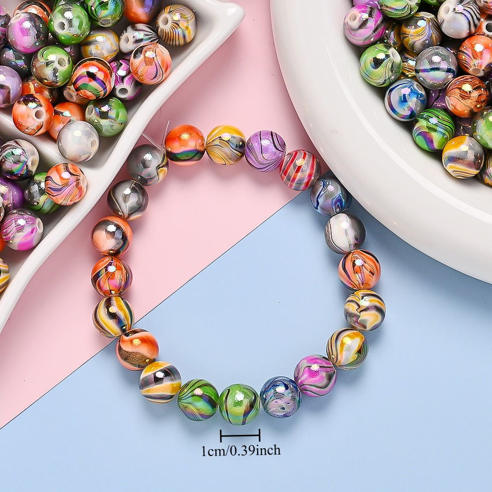 AB Bright Watermark Acrylic Beads