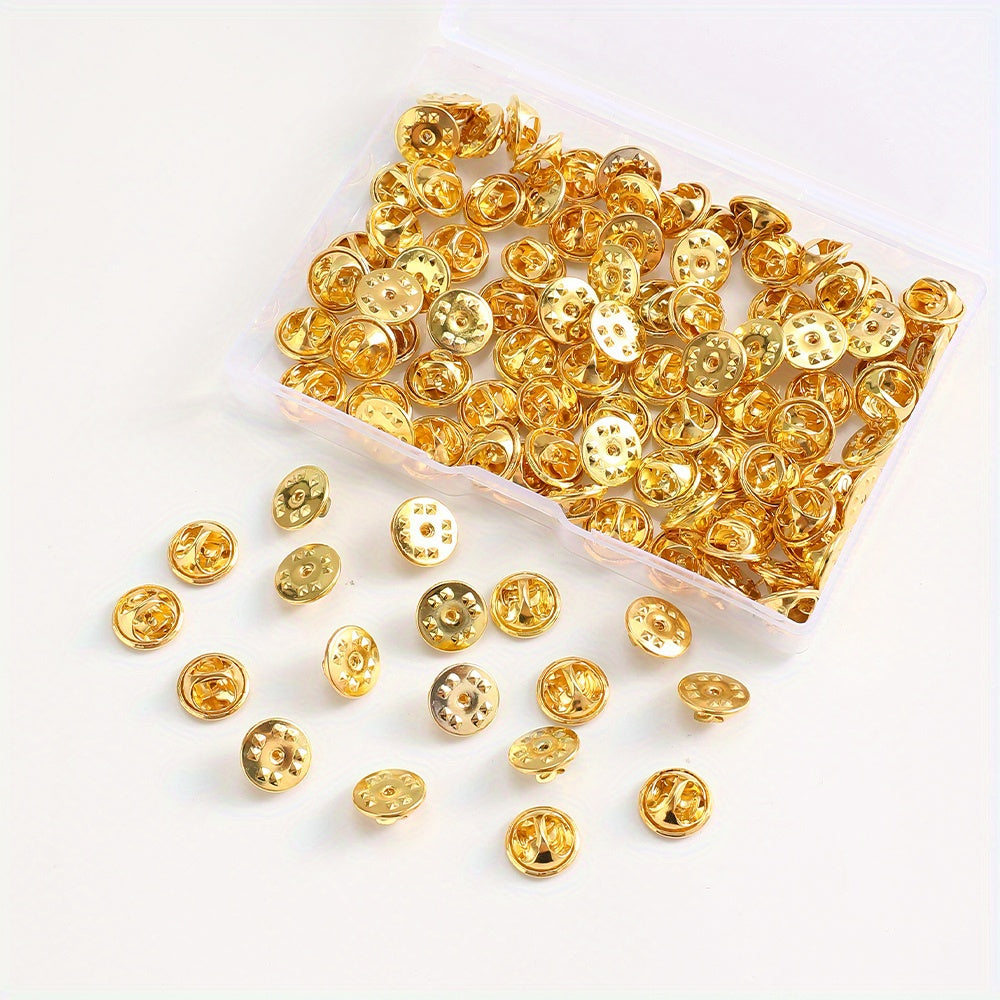 100-Piece Metal Butterfly Brooch Pin Backs