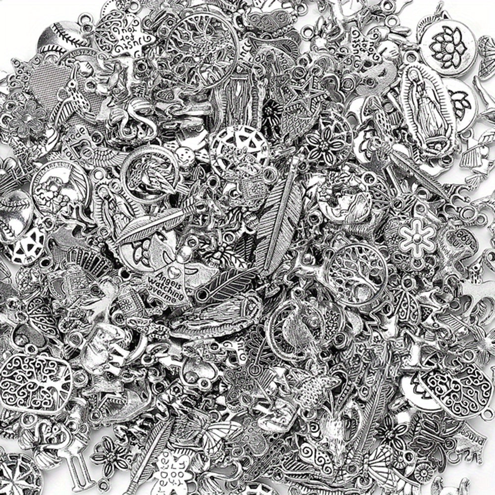 Vintage Silver Charm Beads Set