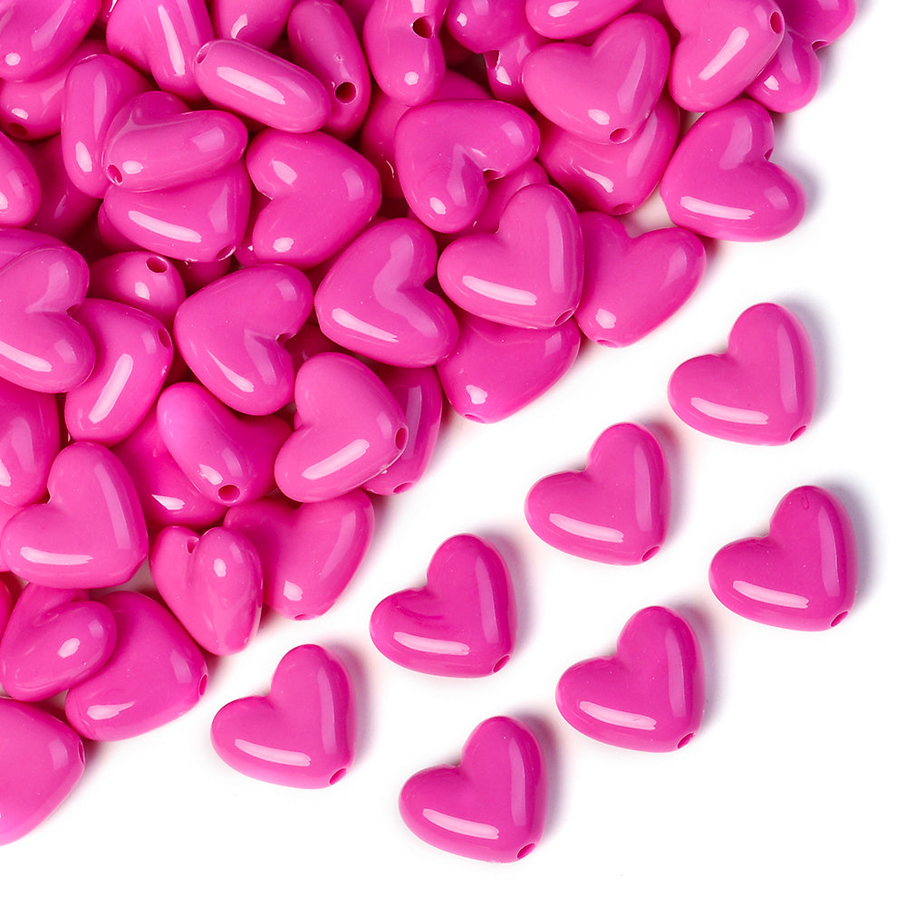 Pink Love Acrylic Beads