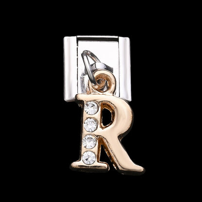 1PC Rhinestone A-Z Letter Modular Bracelet Charm Set