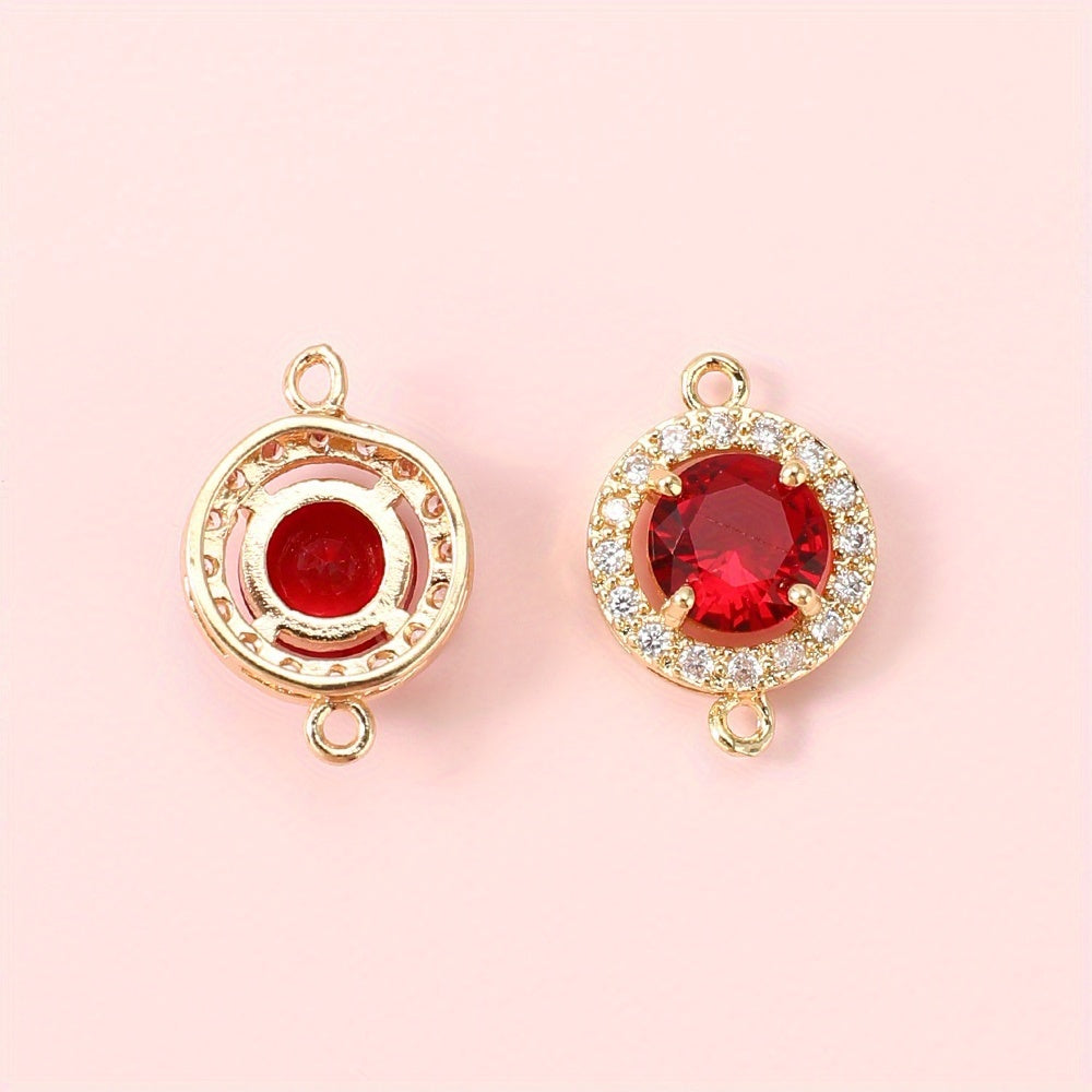 Round Glass Rhinestone Pendants