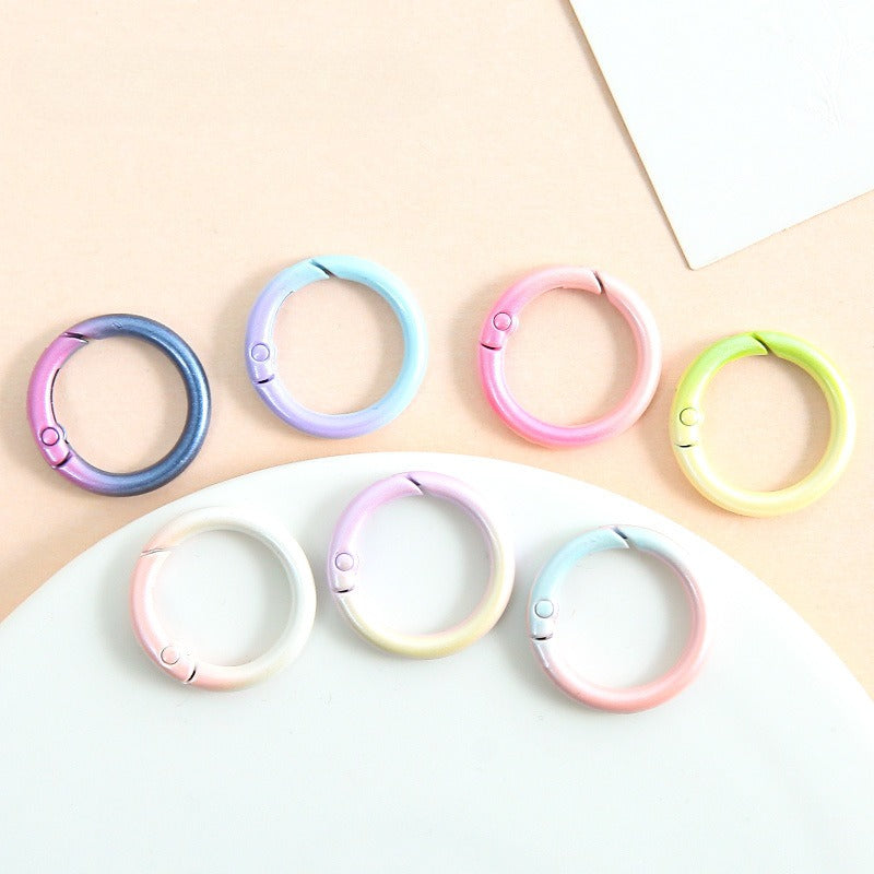 20PCS 25×19mm Gradient Spring Gate O-Ring Buckle Set