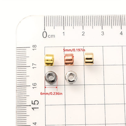 100PCS 6×5mm Multicolor CCB Tube Spacer Bead Set