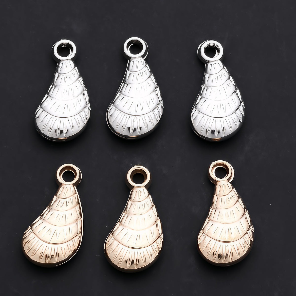 20/50PCS Gold & Silver CCB Seashell Pendant Charms