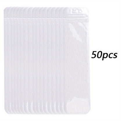 50/100-Piece Holographic Laser Resealable Packaging Bags