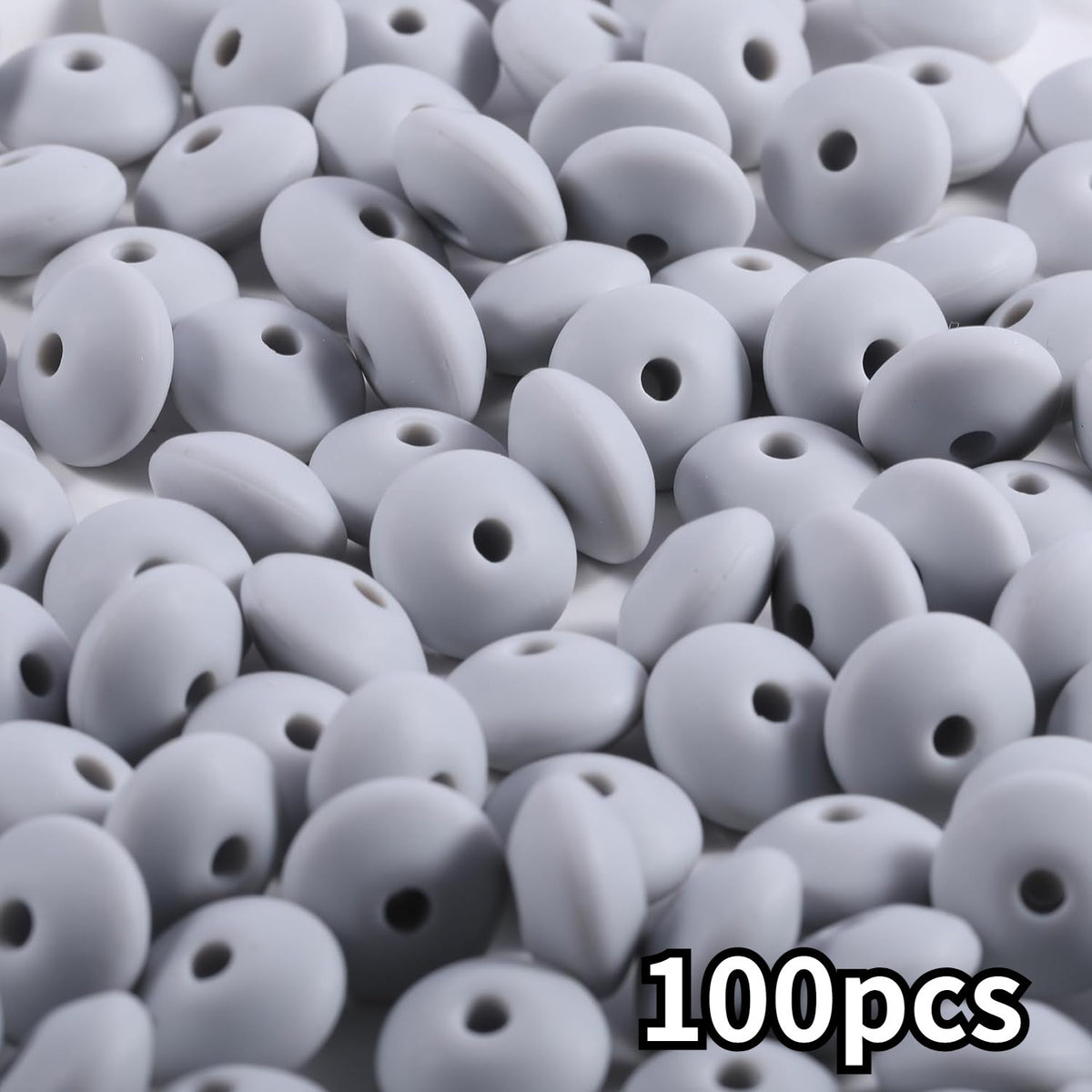 Assorted Silicone Lentil Abacus Focal Beads