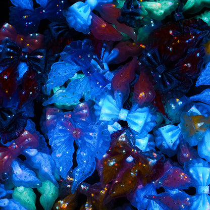 Glow Gradient Bow Resin Patches