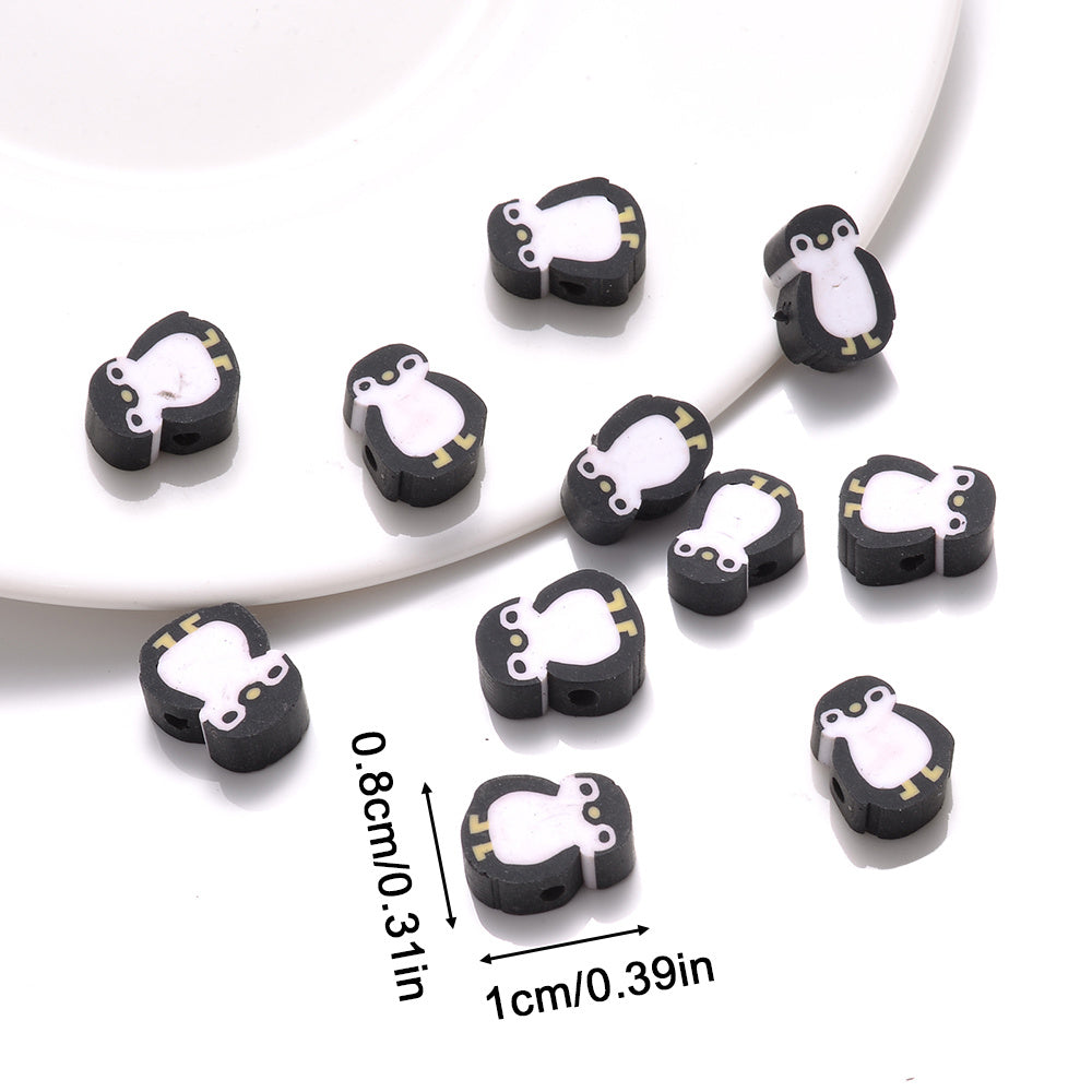 Penguin Polymer Clay Beads