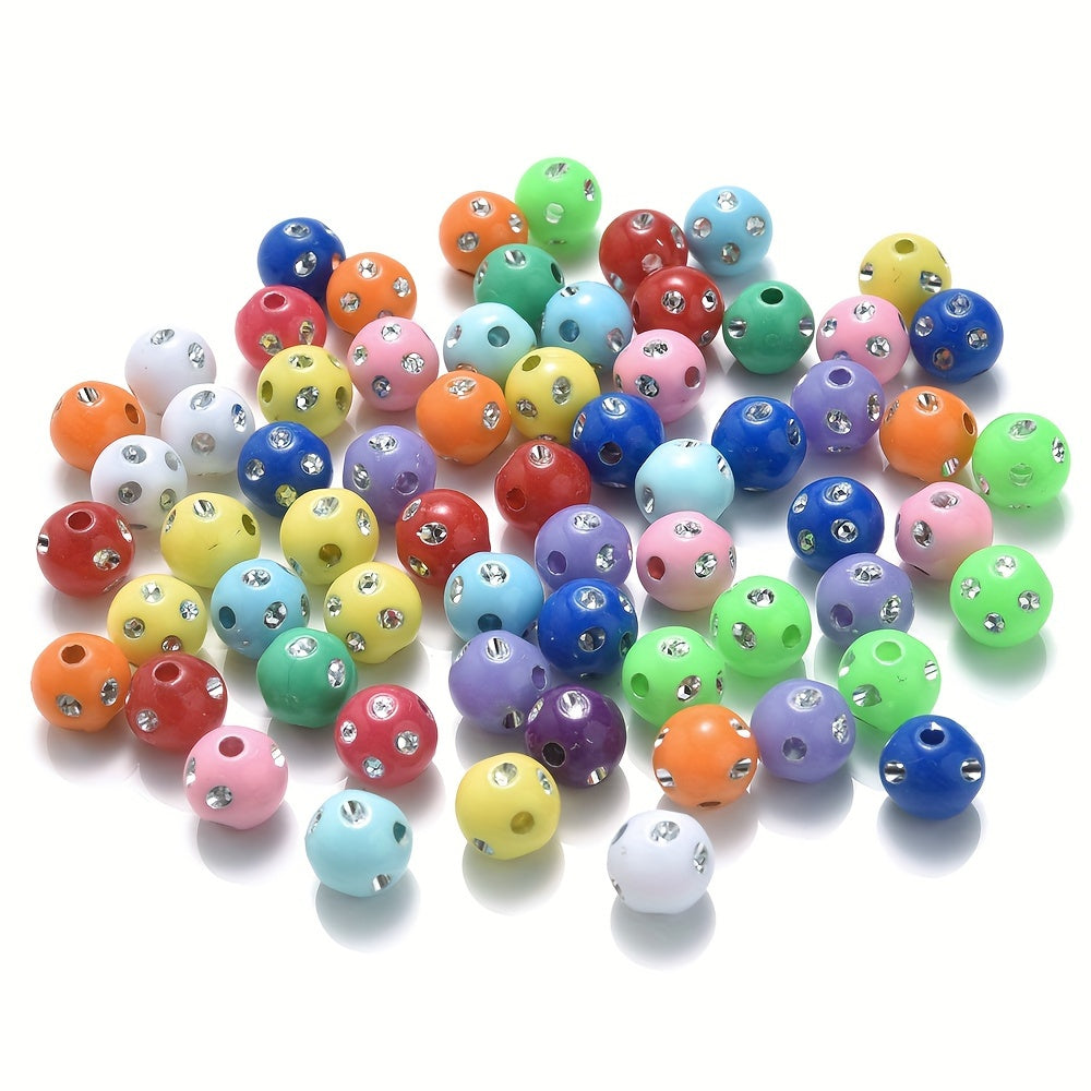 Mixed Acrylic Round Beads