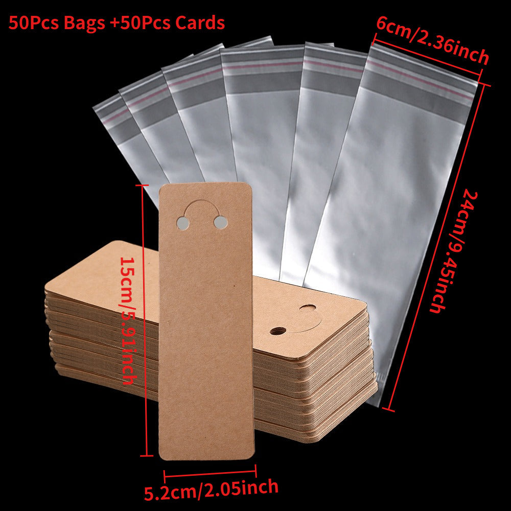 Keychain and Jewelry OPP Packaging Card Set