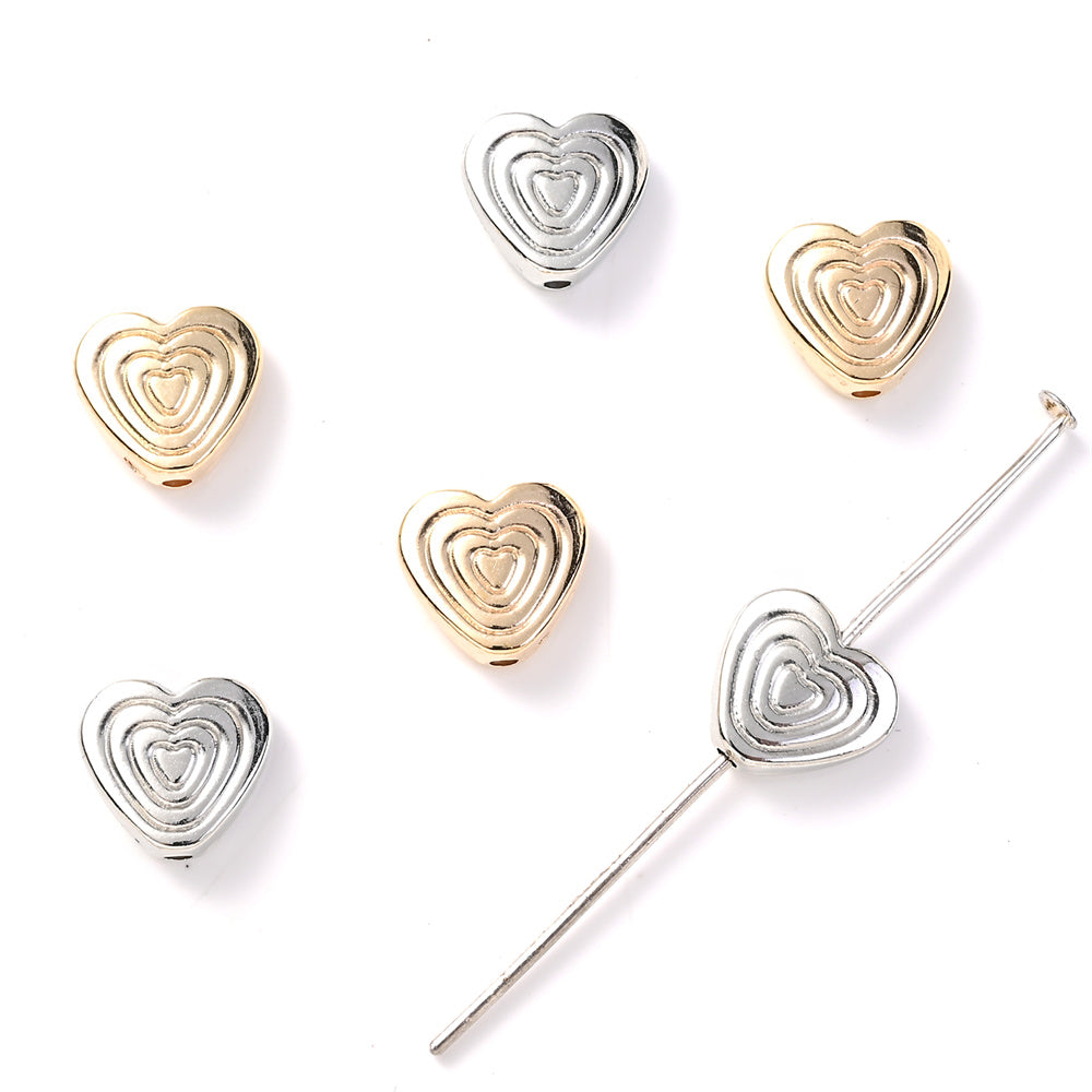 CCB Heart Spacer Beads