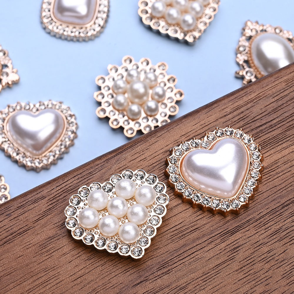 Acrylic Imitation Pearl Rhinestone Flatback Bead Set