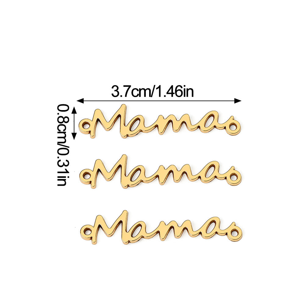 Mama Double Hole Alloy Pendants