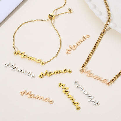 Mama Double Hole Alloy Pendants
