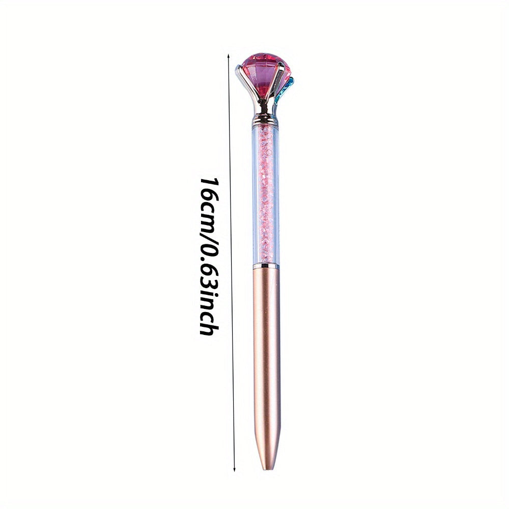 12-Piece Artificial Crystal Rotating Ballpoint Pens