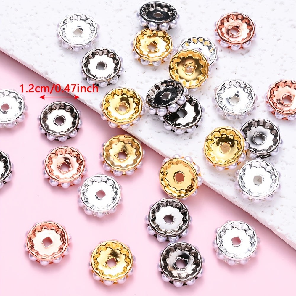 20PCS 12mm Alloy & Round Acrylic Spacer Bead Set