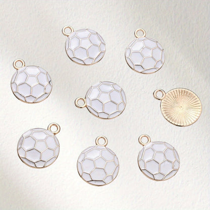 10PCS 13×17mm Colorful Football Acrylic Pendant Set