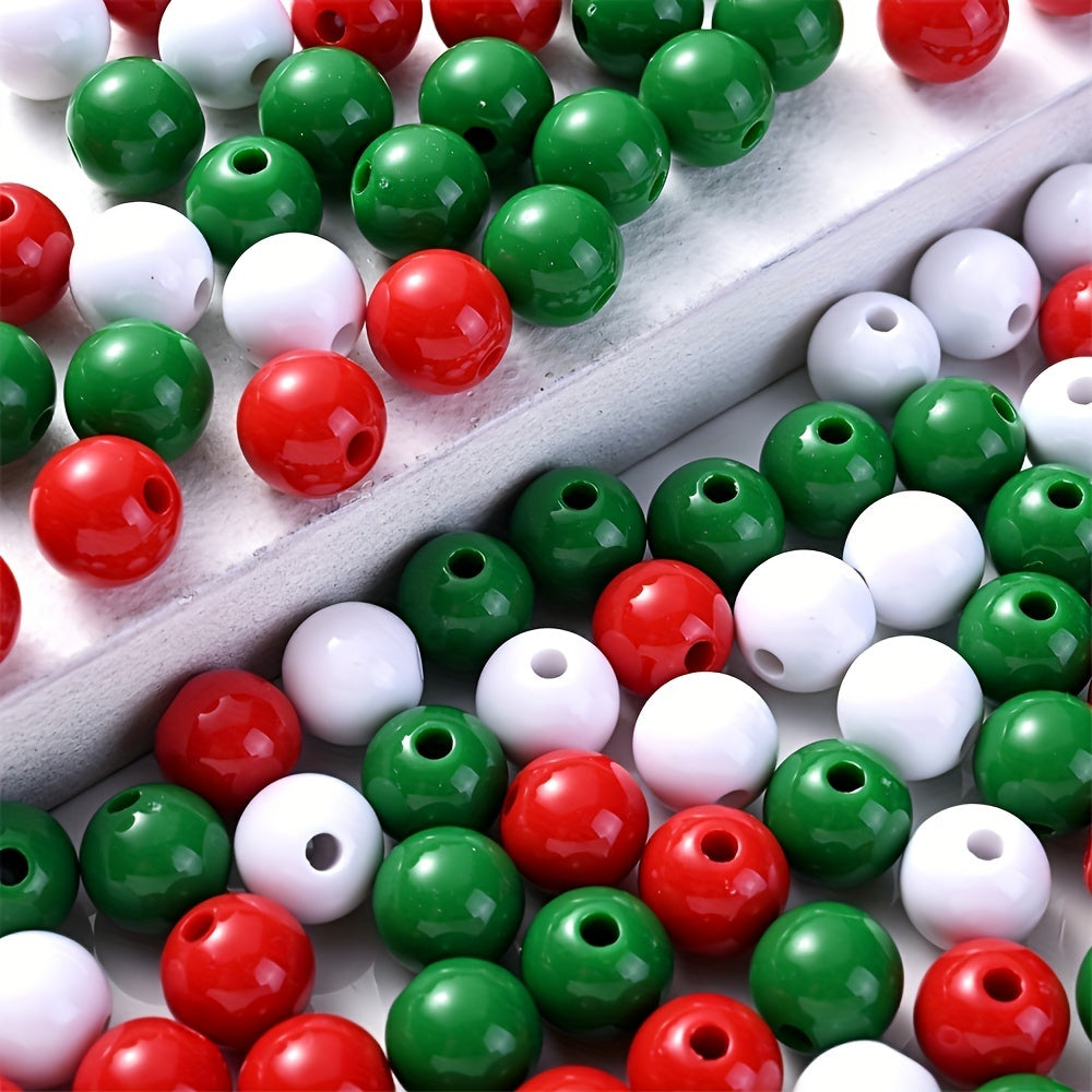 Christmas Round Acrylic Beads