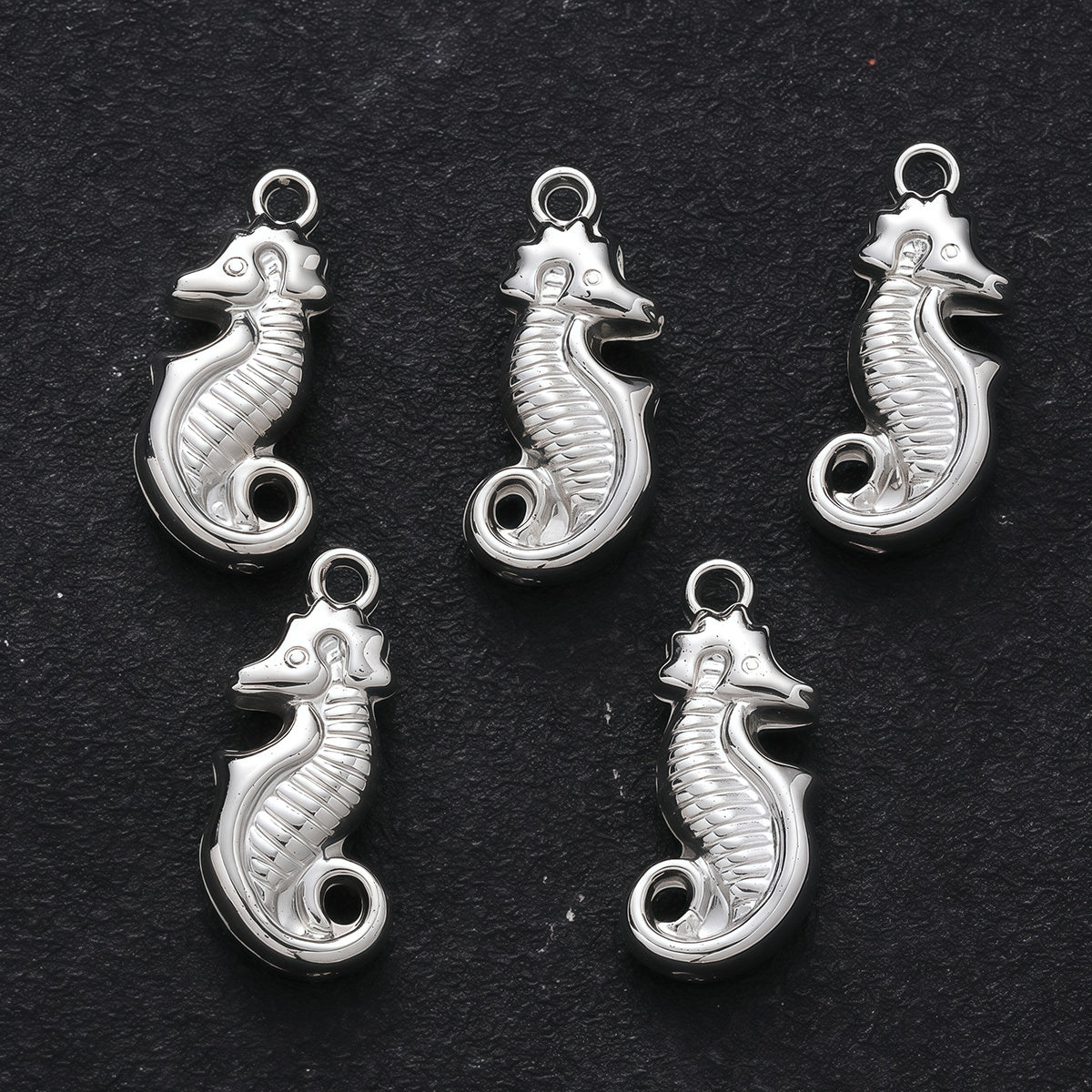 20PCS 3D Retro Seahorse CCB Pendant Set
