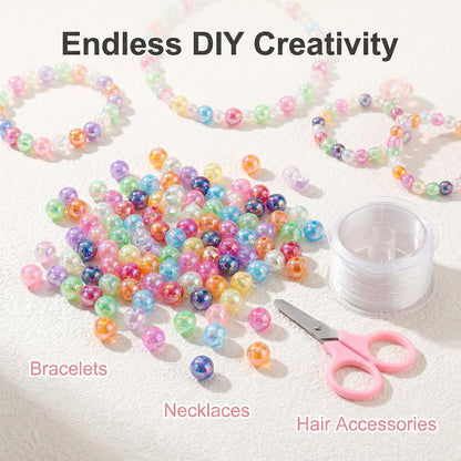 390/650/1300/2600pcs Acrylic Sparkling Spacer Beads