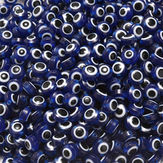 Blue Evil Eye Resin Beads