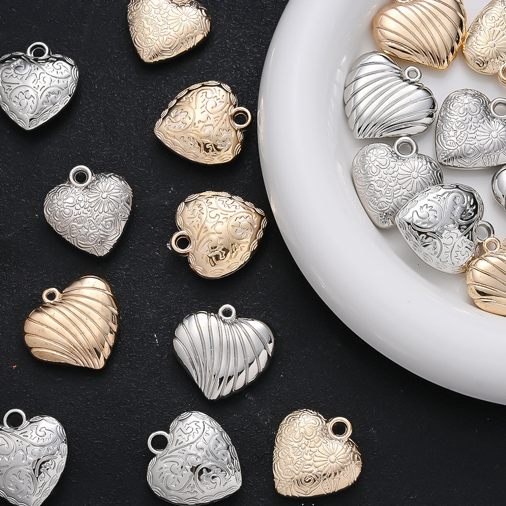 10PCS Gold & Silver CCB Love Pendant Set