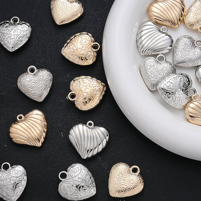 10PCS Gold & Silver CCB Love Pendant Set