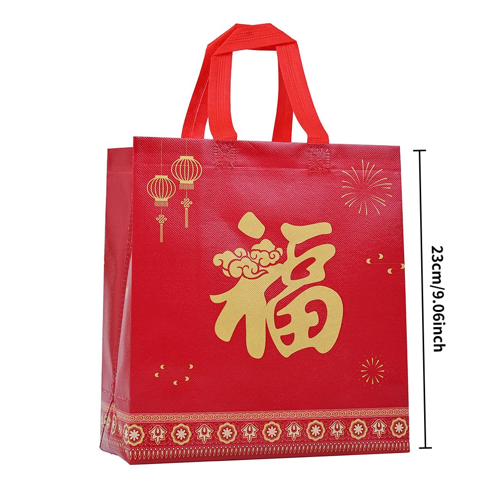 Red Non-Woven Tote Gift Bags