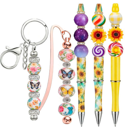 Vibrant Silicone Focal Beads Set