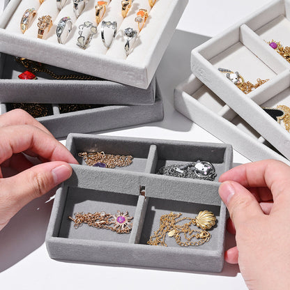 Elegant Velvet Jewelry Display Trays