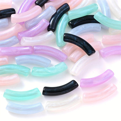 Shiny Elbow Acrylic Beads
