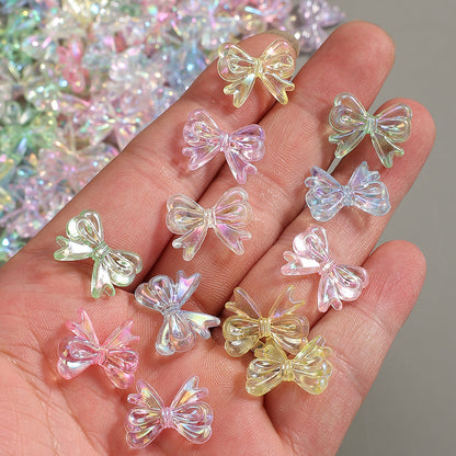 Iridescent Acrylic Bow Beads