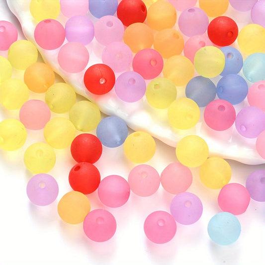 Frosted Acrylic Round Beads