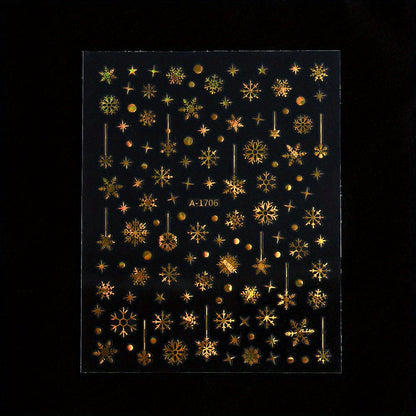 Gold Pattern Manicure Stickers