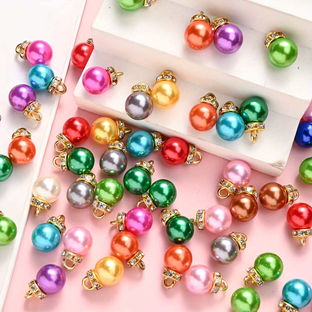 10x14 mm Christmas Acrylic Rhinestone Pendant Charms