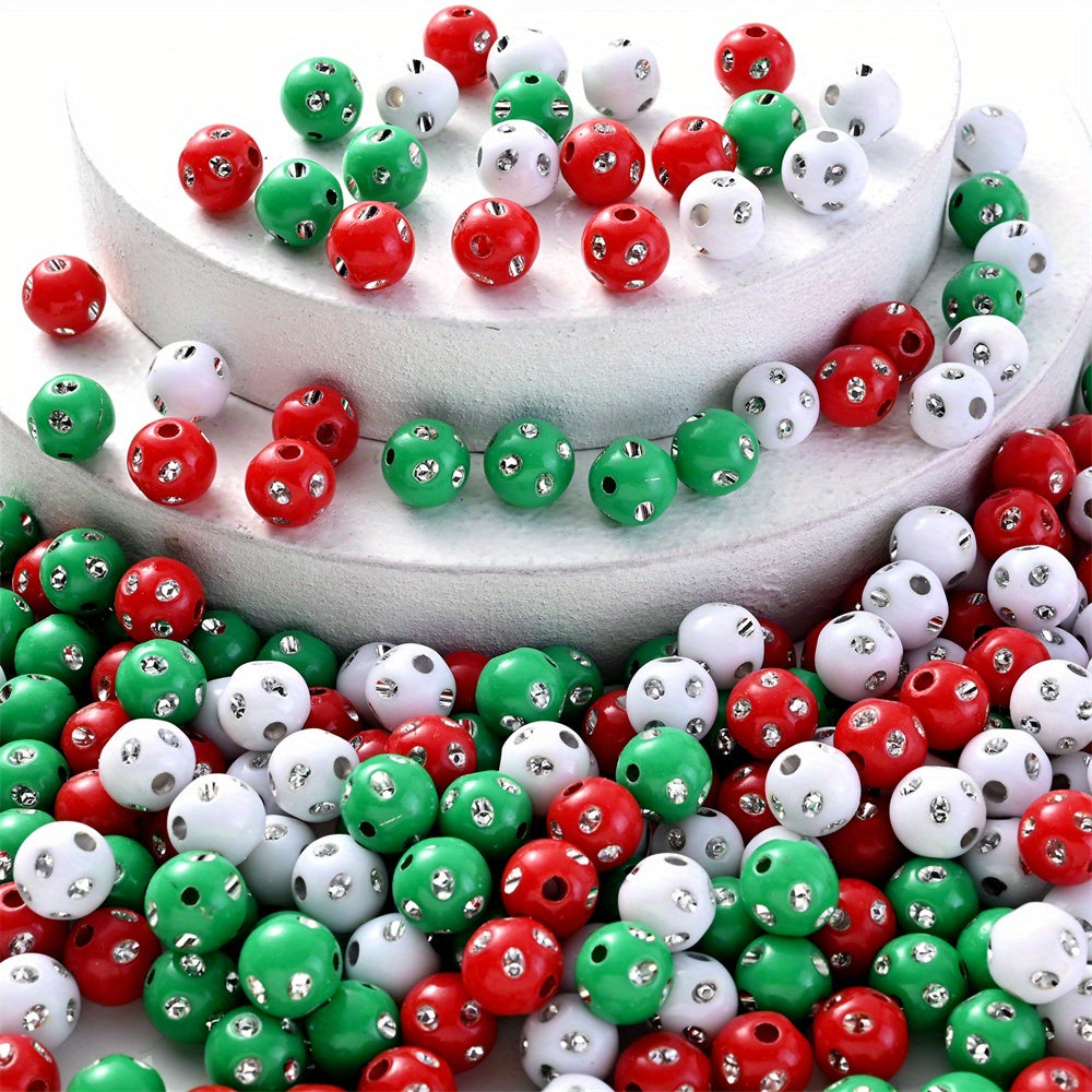 Christmas Sparkling Round Beads