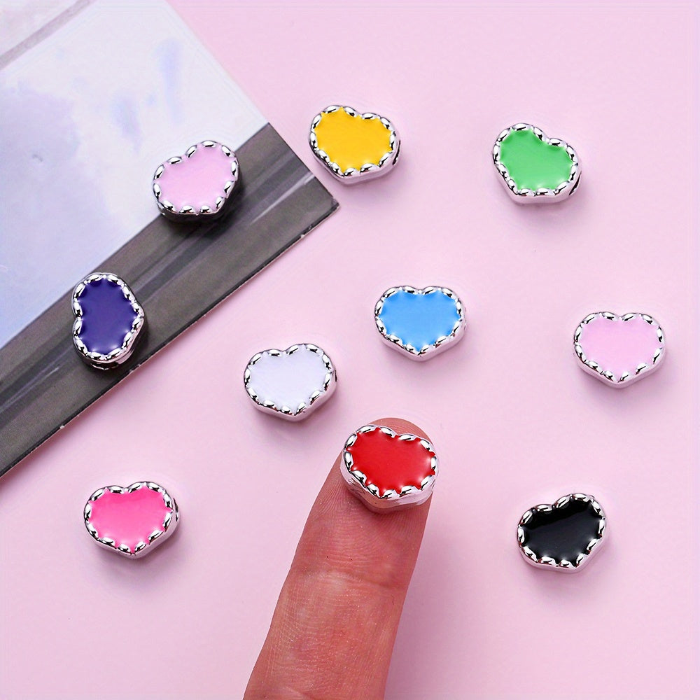 Stroke Heart Plastic Beads