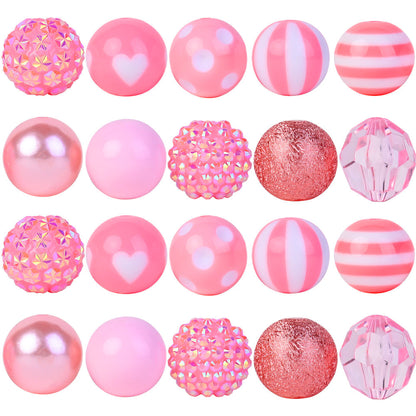 Multicolor 20 mm Thick Acrylic Round Beads