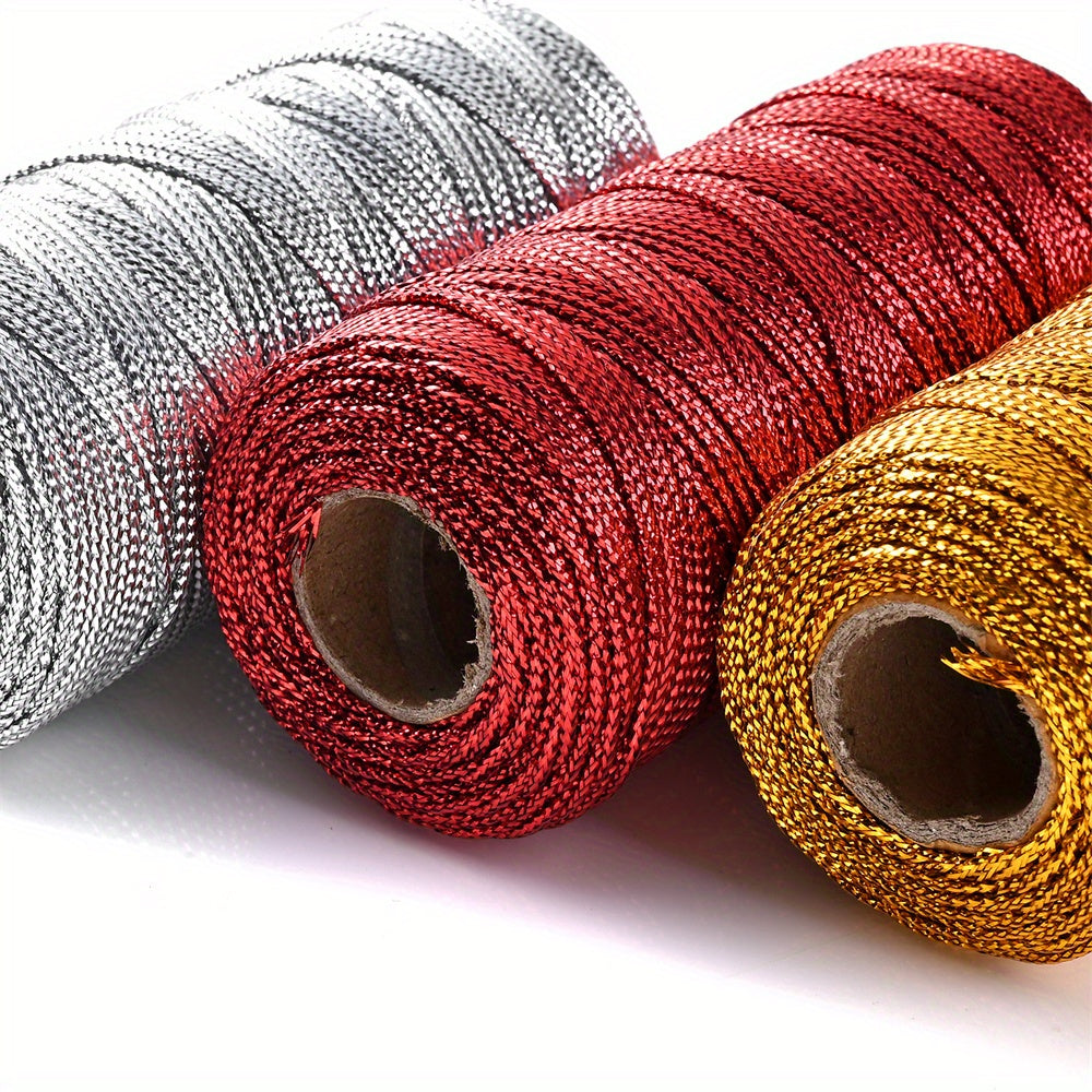 Gold Silver Red Braided Thread