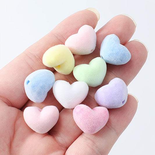 10PCS 14×18mm Colorful Love Acrylic Bead Set