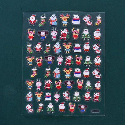 Christmas 5D Relief Nail Art Stickers